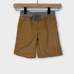 Gymboree Toddler Boy’s Size 4T Brown Ribbed Waist 100% Cotton Shorts New